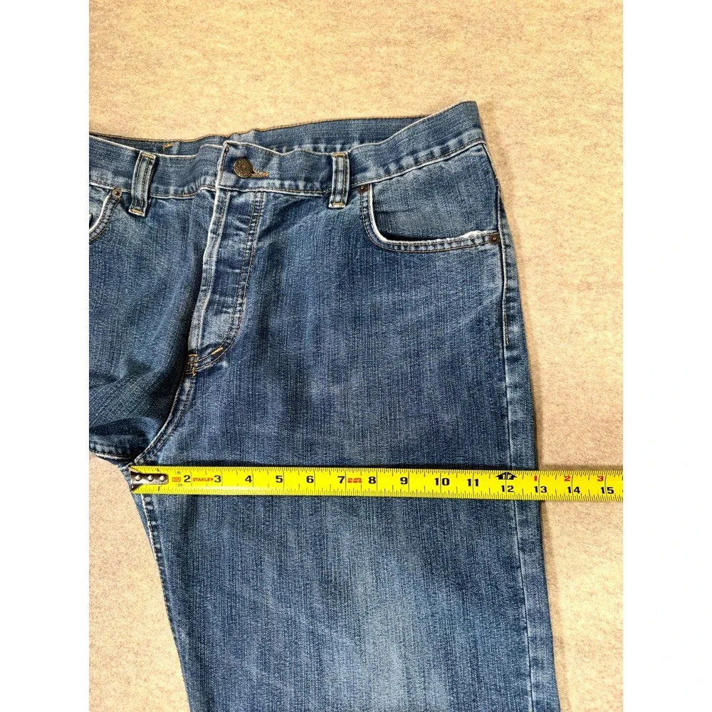 Levis 501 Straight Fit Jeans Men 36x34 Blue Denim Dark Wash Mid Rise Button Fly